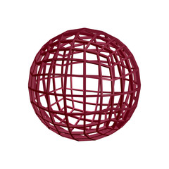 Abstract sphere wireframe. 3d Vector illustration.