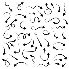 Arrows. Black filigree icons