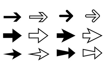 Next arrows. Black simple signs