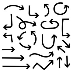 Arrows. Black filigree icons