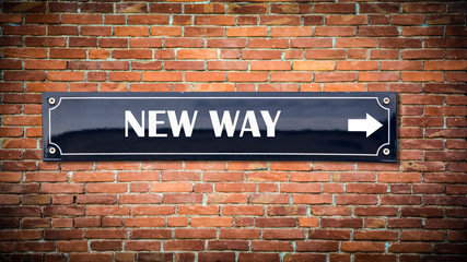 Fototapeta premium Sign 404 - NEW WAY