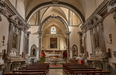 Church St. Francesco, from Ravello in Amalfi Coast, Italy