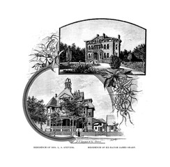 Salt Lake City. Engraving illustration