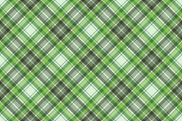 Green ireland check plaid fabric seamless pattern