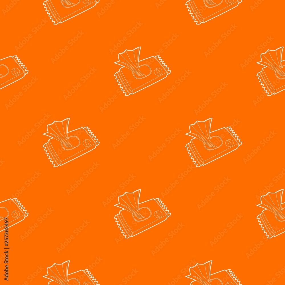 Poster wet wipe pack pattern vector orange for any web design best