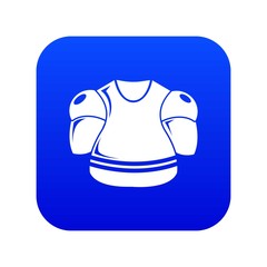 Hockey uniform icon blue vector isolated on white background