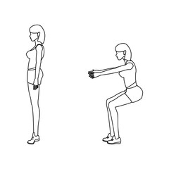 Bodyweight squat workout outline