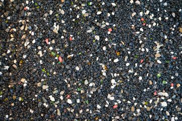 Black gravel texture background.