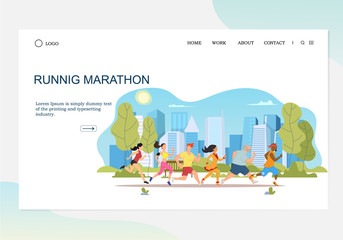 Running People Characters in the Park