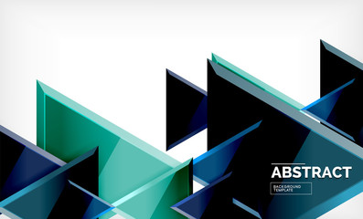 Triangular low poly background design, multicolored triangles