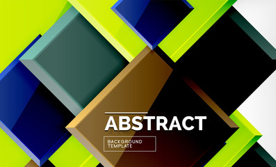 Geometric abstract background, modern square design