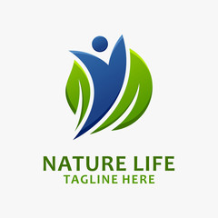 Nature life logo design