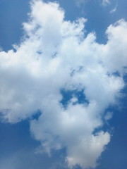 blue sky with clouds, clouds againstthe blue sky