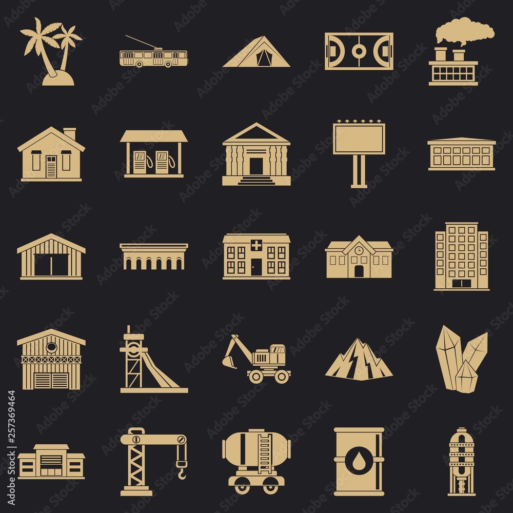 Aufkleber situation icons set. simple set of 25 situation vector icons for web for any design