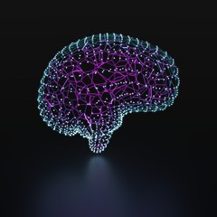 Creative concept of the human brain, 3d render /rendering