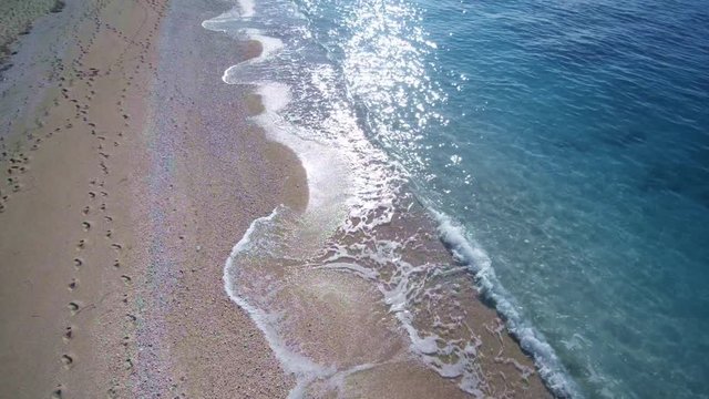 Drone view of the island of Lefkas in Greece