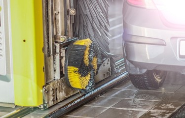 automatic modern car wash.