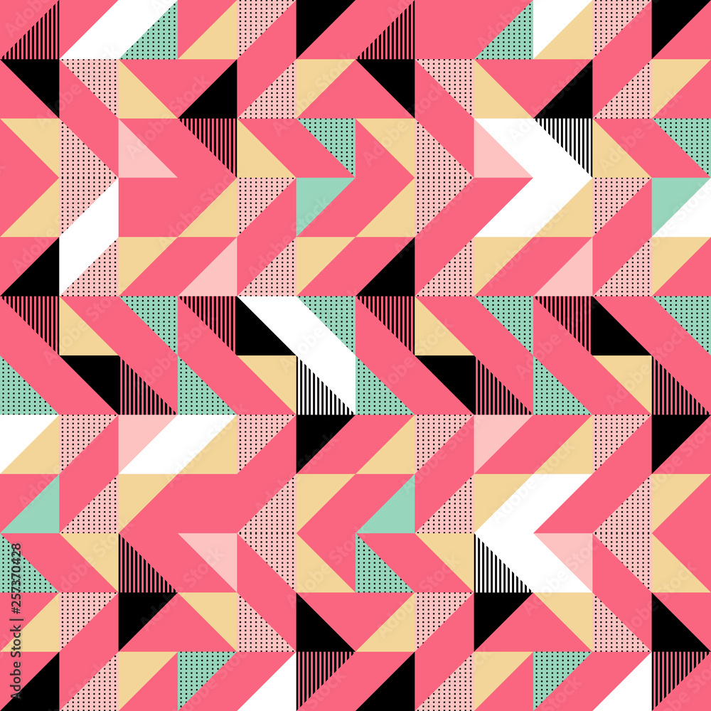 Poster triangle colorful texture pattern design