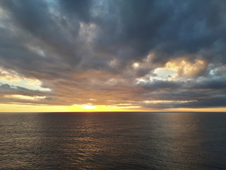 Sunset in Atlantic ocean
