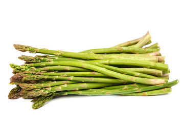 Fresh asparagus isolated on a white background