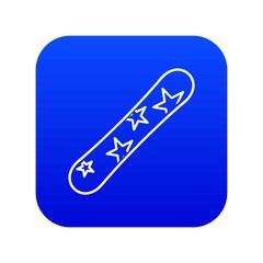 Snowboard icon digital blue for any design isolated on white vector illustration