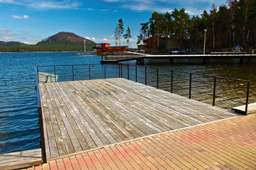 Machovo jezero lake in czech tourist region of Machuv kraj