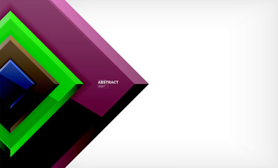 Geometric abstract background, modern square design