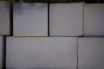 Stein Baustoff auf einer Palette aufgestapelt