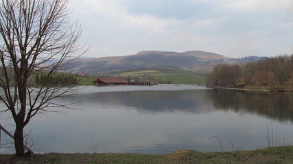 beautbeautiful lake among small mountainsiful lake among small mountains