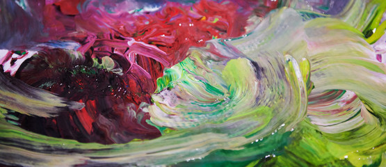 Close up of mixed paint