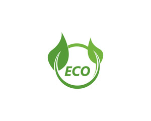Logos of green leaf ecology nature element vector icon