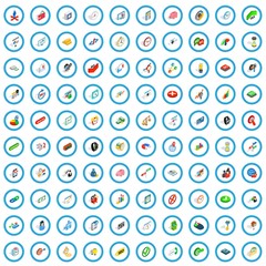 100 money wealth icons set in isometric 3d style for any design vector illustration