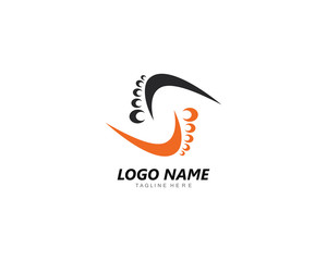 foot logo template vector icon design 