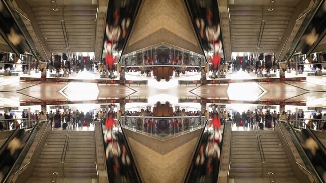 rome termini train transport station people crowds travel
