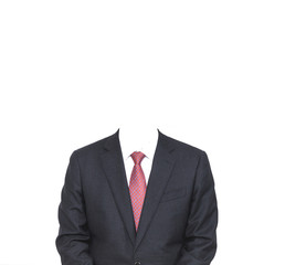 Suit Without Head on White Background
