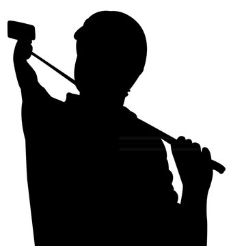 man taking selfie, silhouette vector