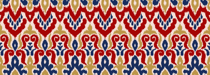 Abstract Vector Seamless Pattern in Ethnic Style