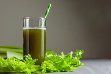 Celery Healthy Green Juice in glass