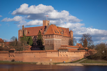 Naklejka na ściany i meble Teutonic castle in Malbork, Pomorskie, Poland
