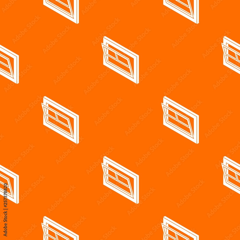 Poster open window leaf pattern vector orange for any web design best