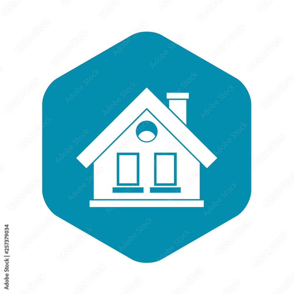Poster house icon in simple style isolated on white background. structure symbol