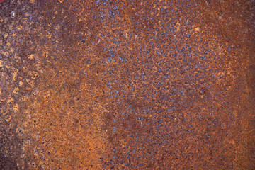 rusty metal surface with corrosion traces for texture or background