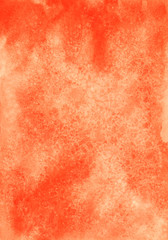 Fototapeta premium Abstract watercolor background.Orange gradient watercolor background with spots and stains. Handmade on paper with paints. Blurred, vertical, macro.