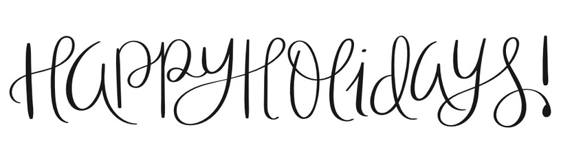 HAPPY HOLIDAYS! brush calligraphy banner