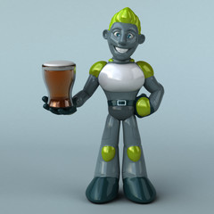 Green Robot - 3D Illustration