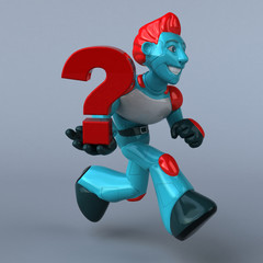 Red Robot - 3D Illustration