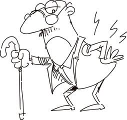 old man pain in the back