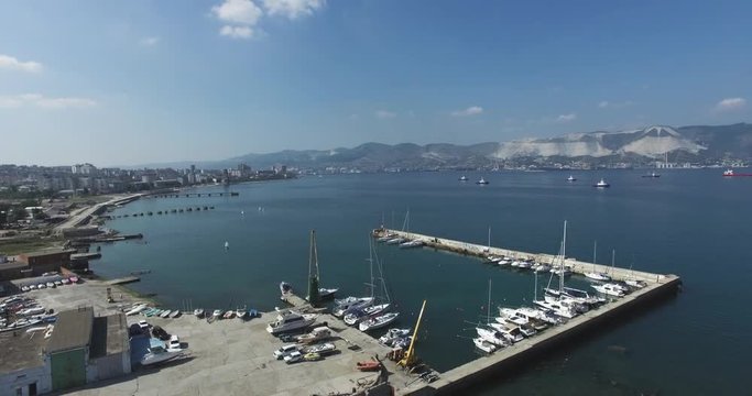 Aerial. Marina. Black sea