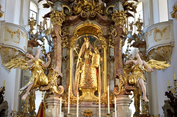 Gnadenbild am Altarbrunnen der Wallfahrtsbasilika Maria Brünnlei