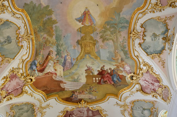 Deckenfresko der Wallfahrtsbasilika Maria Brünnlein, Wemding
